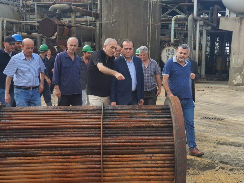 وزير النفط والثروة المعدنية يزور مصفاتي حمص وبا نياس 