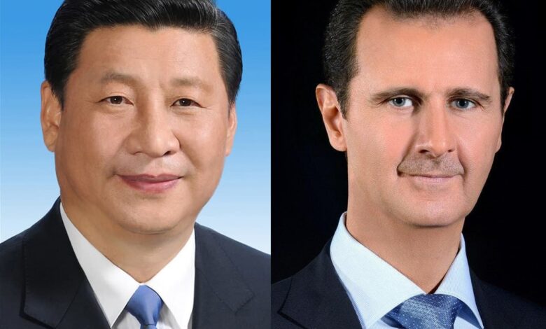الرئيس الأسد يهنئ نظيره الصيني بإعادة انتخابه رئيساً 