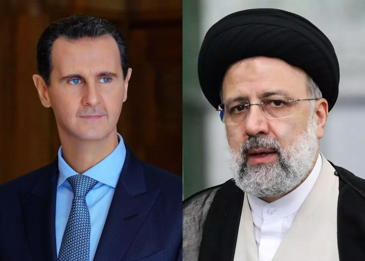 الرئيس بشار الأسد يبحث مع الرئيس الإيراني إبراهيم رئيسي العلاقات الثنائية بين البلدين والتطورات في المنطقة لاسيما في ظل الأجواء السياسية الإيجابية السائدة. 