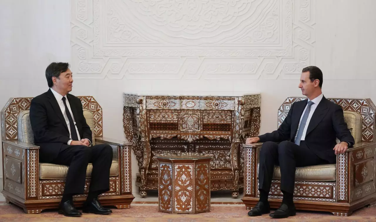 الرئيس الأسد يلتقي المبعوث الخاص للحكومة الصينية للشرق الأوسط تشاي جون 
