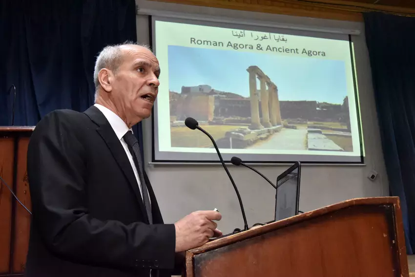 آغورا تدمر والتعرفة الجمركية، محاضرة للدكتور نزيه بدور في ثقافي حمص