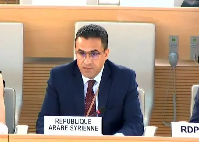 السفير علي أحمد: سورية ترفض مشروع القرار العدائي المقدم لمجلس حقوق الإنسان حول الوضع فيها 