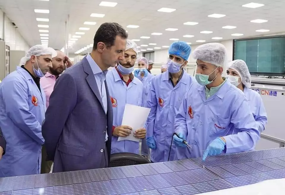 الرئيس بشار الأسد يزور المحطة الجديدة لتوليد الكهرباء في مدينة بانياس 